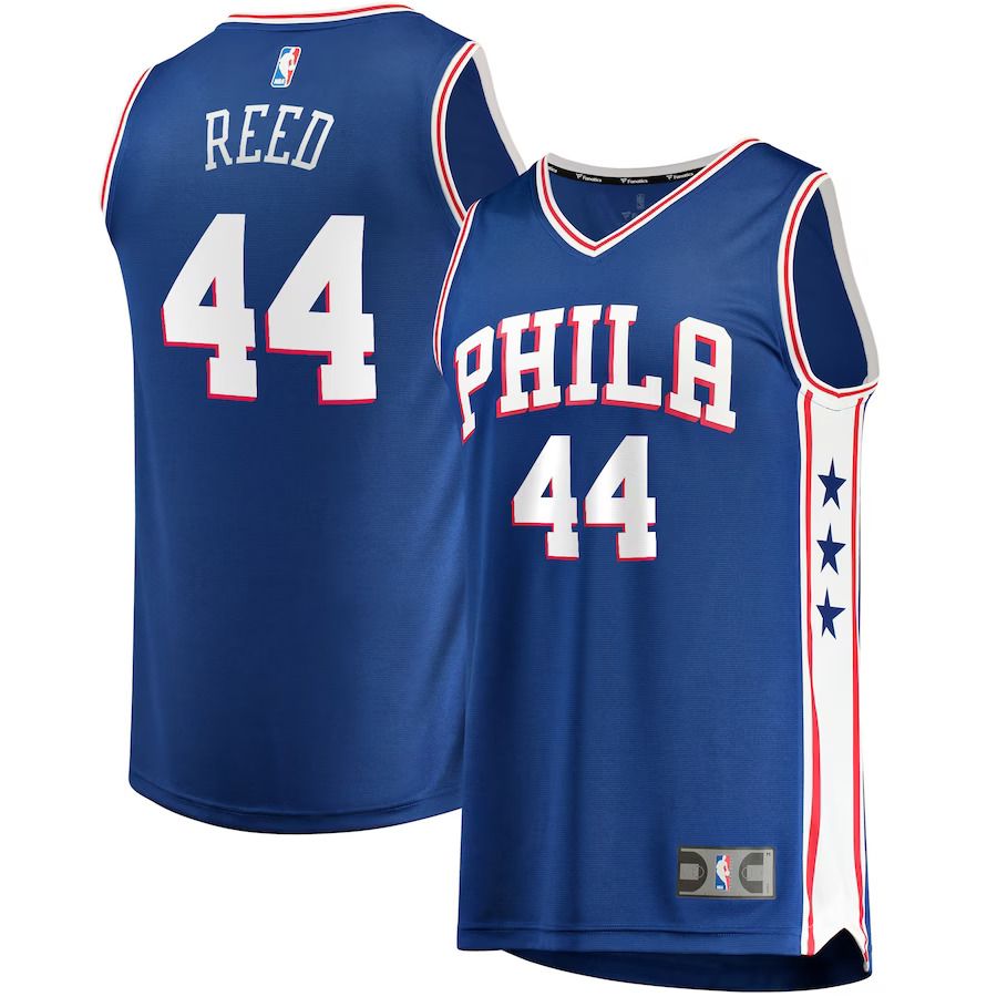 Men Philadelphia 76ers 44 Paul Reed Fanatics Branded Royal Fast Break Replica NBA Jersey